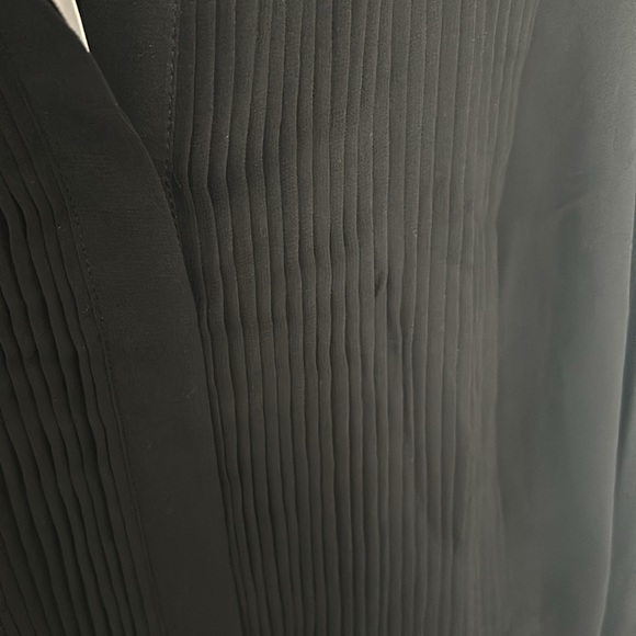 NWT Banana Republic Sheer Black Tuxedo Blouse Size L - Picture 10 of 10